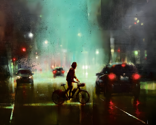 Night in Green ll | Oil on canvas | 80 x 100 cm